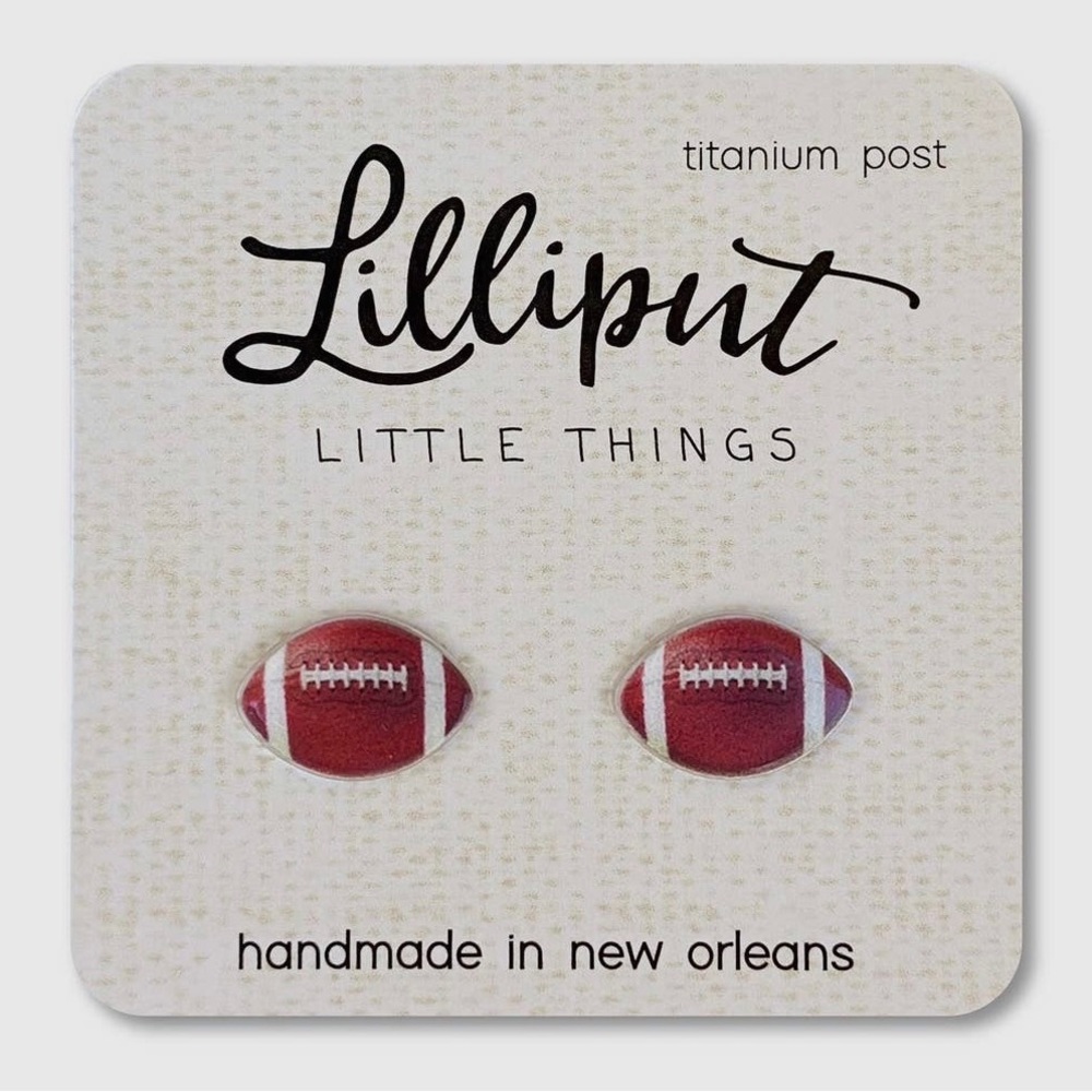 Lillipint Football Earrings